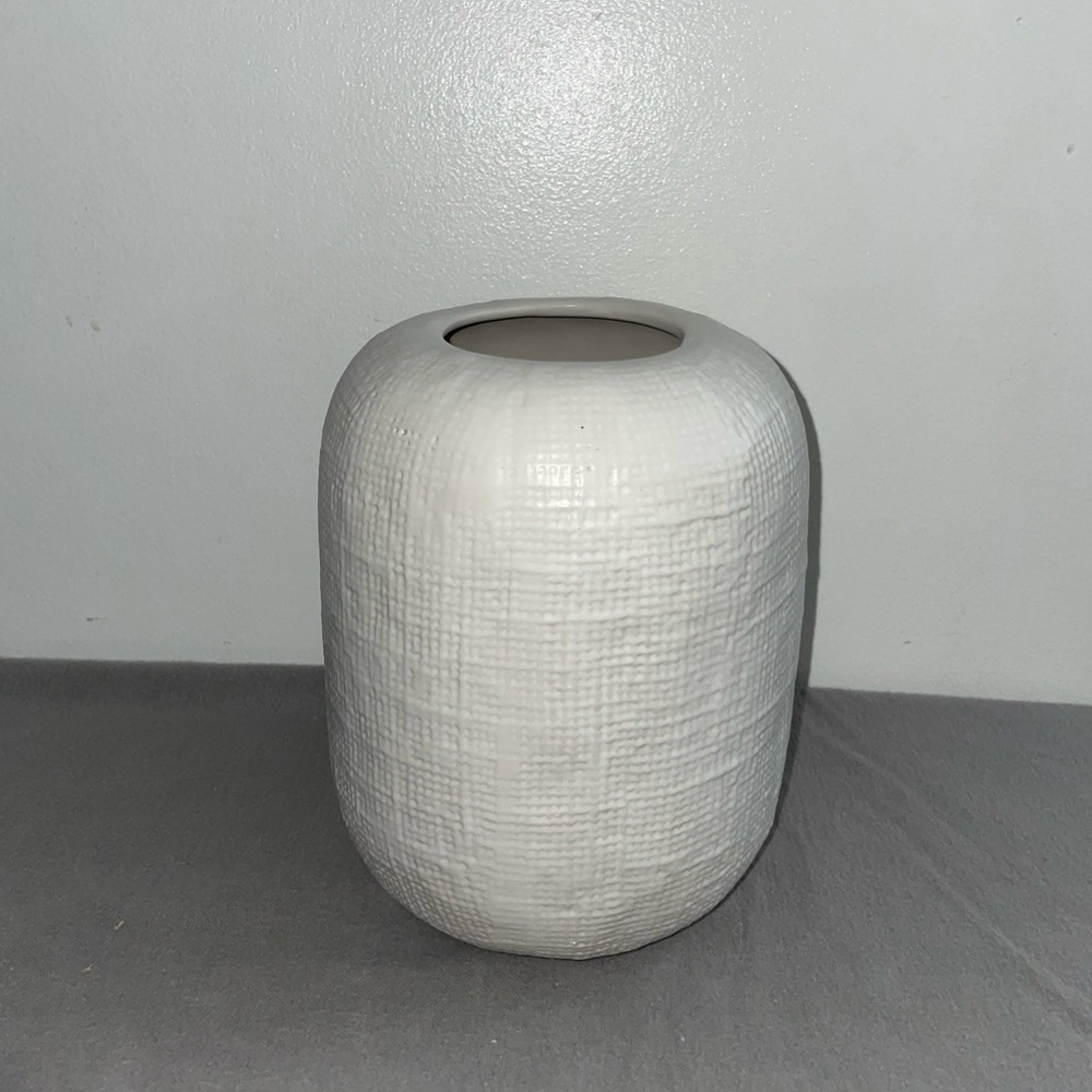 threshold cream ceramic vase